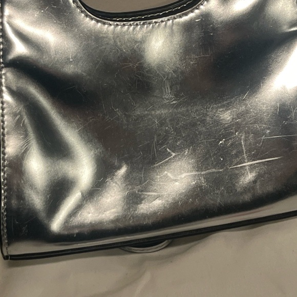 Staud Mini Mar Bag Silver leather w/dustbag - Picture 14 of 16